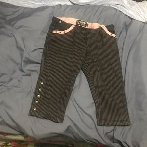 Tripp NYC - Capri w/ black and pink pinstripes